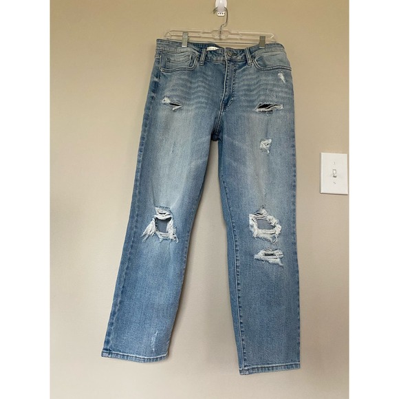 Lulu’s Denim - LULU’s Eunina Tobi high rise relaxed crop jeans size 13 juniors